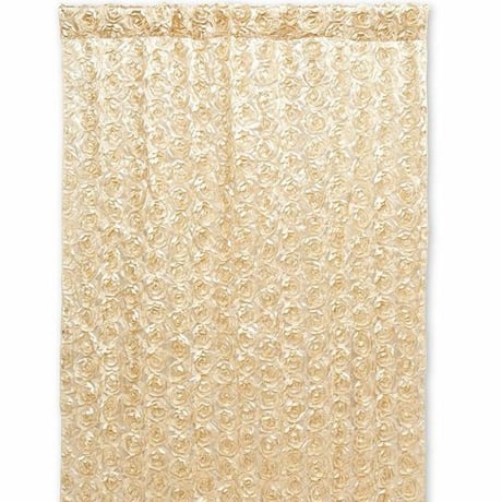 サテンのバックドロップ【ゴールドフラワー】110cm×250cm