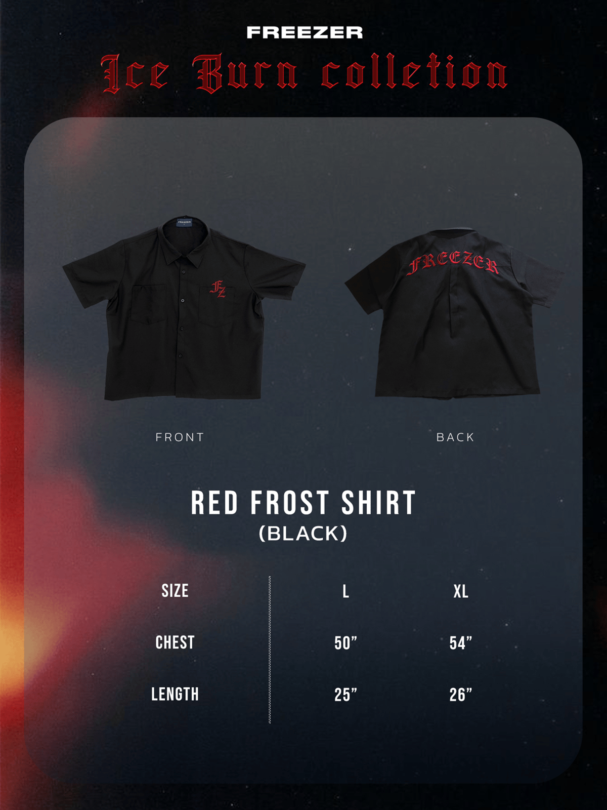 FREEZER】ICE BURN Collection 《RED FROST SHIRT》