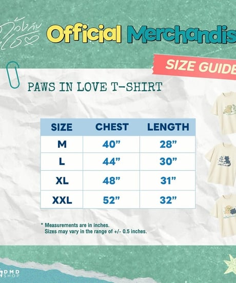 【DUANG WITH YOU Official Goods 第３弾！】　Paws in Love Tシャツ
