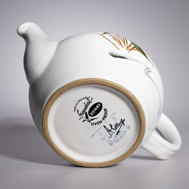 ビンテージ風 ティーポット刺繍アート Denby Greenwheat ティーポット（ヴィンテージ） | 池田堂