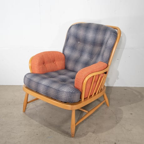 ERCOL ウィンザージュビリー1Pソファ（張替済み）