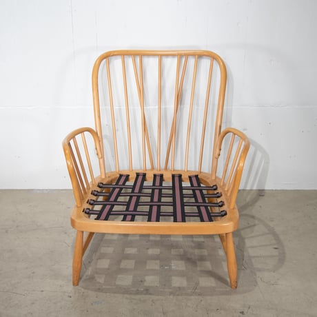 ERCOL ウィンザージュビリー1Pソファ（張替済み）