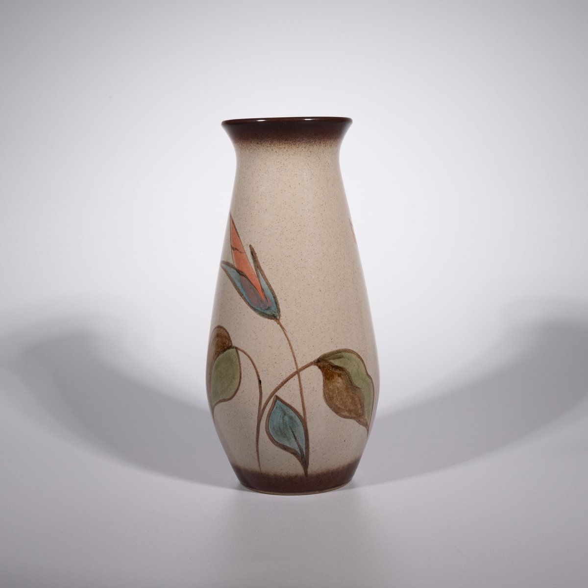 ビンテージ アンティーク レッド 赤 40s 50s フラワーベース ルビー zfp0301-103-1.jpg