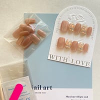 Serene Orange Crystal Bliss Nail Kit