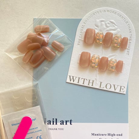 Serene Orange Crystal Bliss Nail Kit