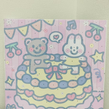 お祝いケーキ油絵キット