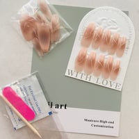 Graceful Nude Ribbon Long Nail Kit