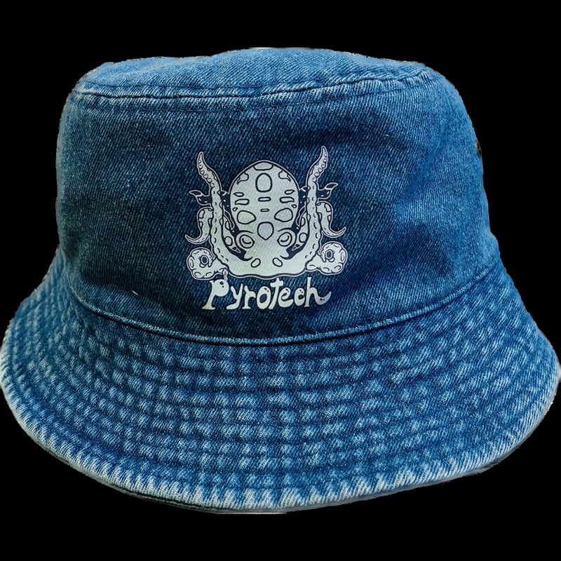 Octopus Denim Bucket Hat | Pyrotech Records Store