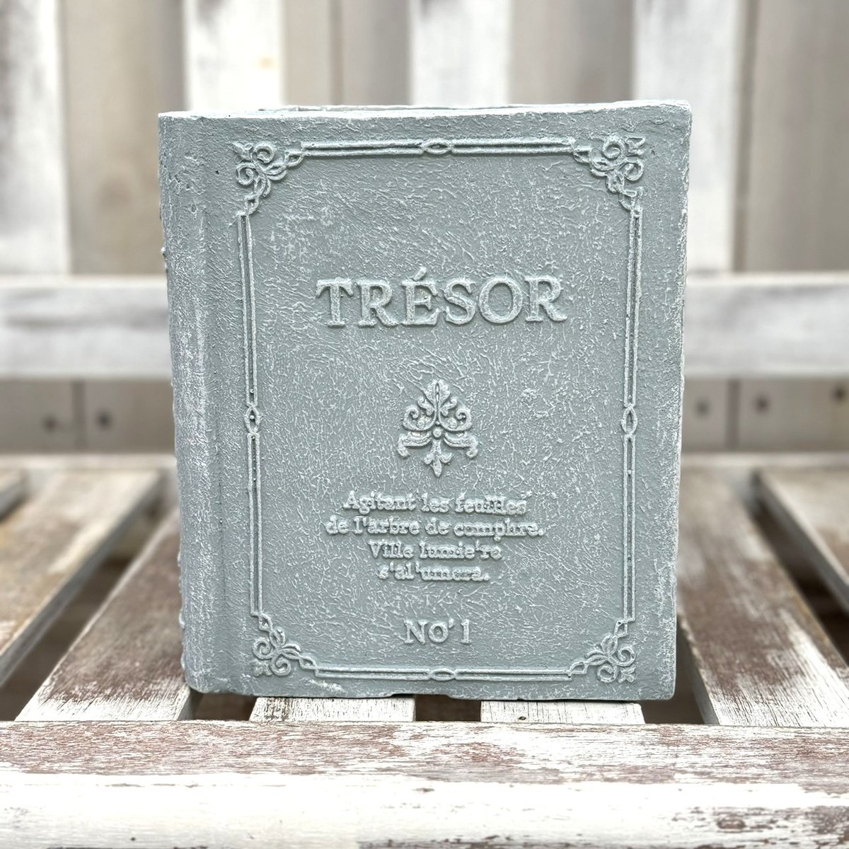 ヴィンテージブックプランター B ブルー | プチフルール ネットショップ