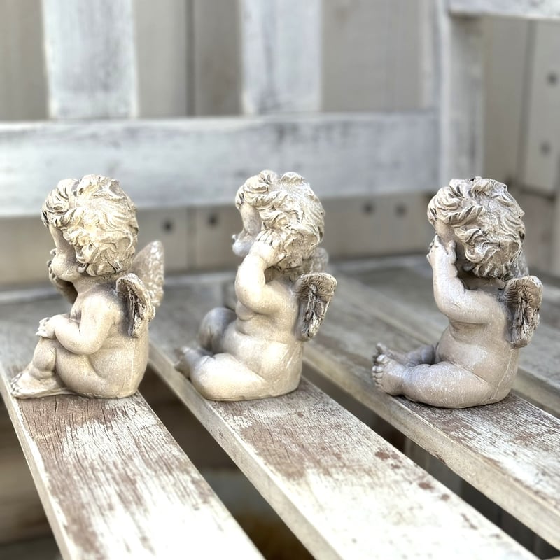 見ざる』『聞かざる』『言わざる』エンジェルオブジェ | プチフルール