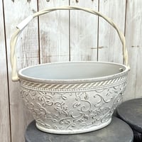 ミニローズオーバルバスケット アイボリー
