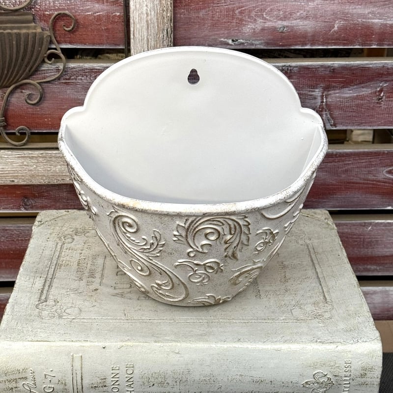 アラベスク模様の鉢 楽天市場】植木鉢 おしゃれ アンティーク 陶器鉢 アラベスクS