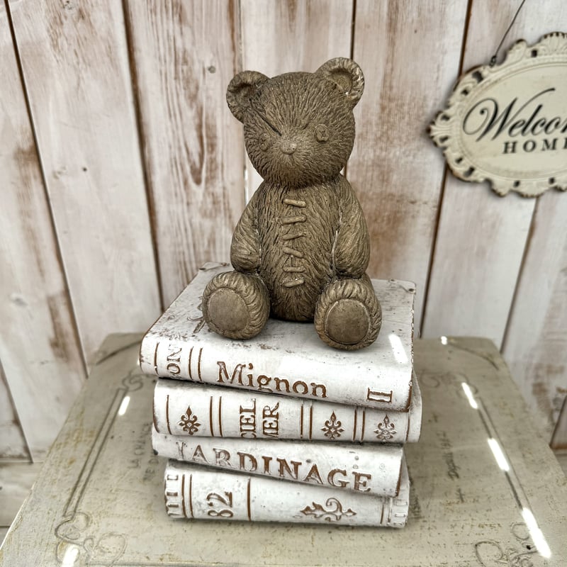 ヴィンテージベア ブラウン＆ヴィンテージブック ホワイト | プチ