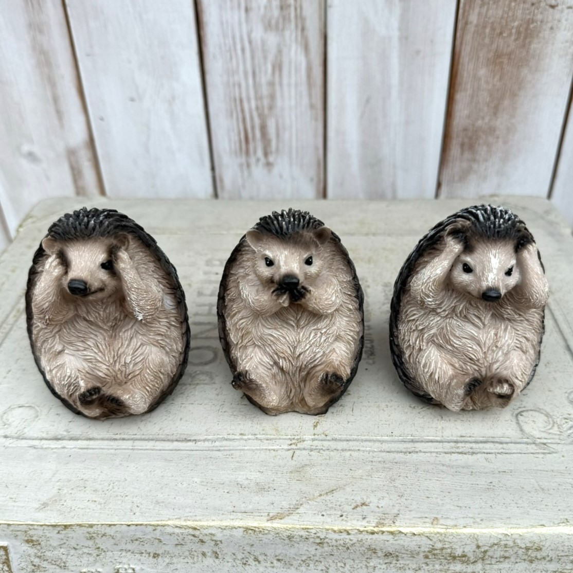 見ざる』『聞かざる』『言わざる』ハリネズミ オブジェ | プチフルール