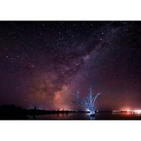 絵画風 壁紙ポスター (はがせるシール式) 天の川 ミルキーウェイ 天の川銀河 恒星 天体 宇宙 神秘 キャラクロ GLXY-004A1 (A1版 830mm×585mm)
