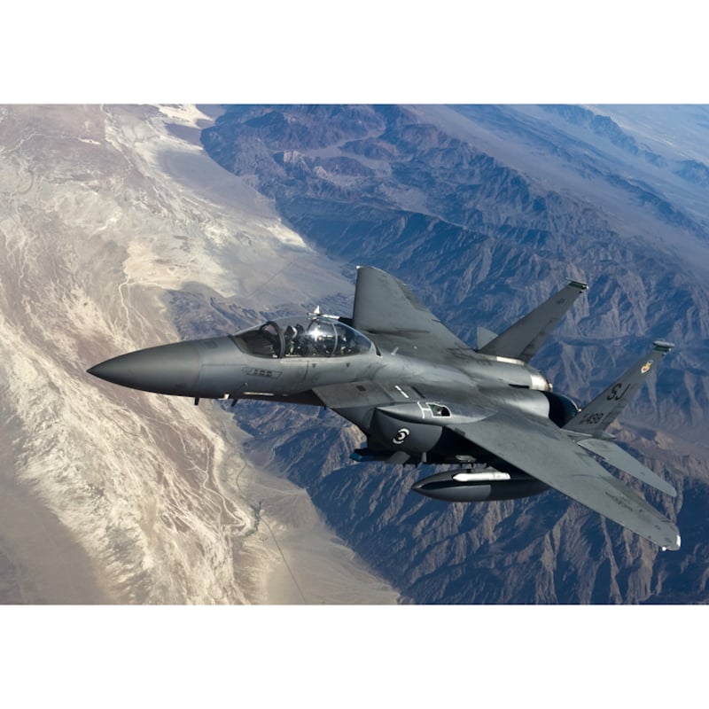 絵画風 壁紙ポスター (はがせるシール式) 戦闘機 F-15E