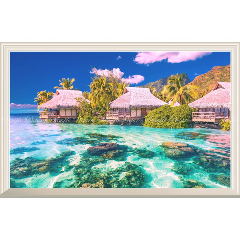 絵画風 壁紙ポスター (キャンバス地/はがせるシール式)【浴室でも利用