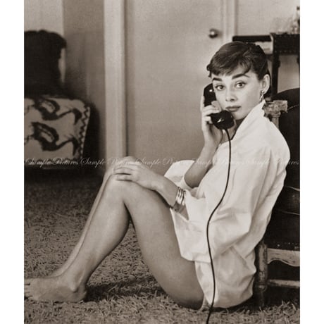 ☆オードリーヘップバーンのスタンプ風シール4種コンプリート