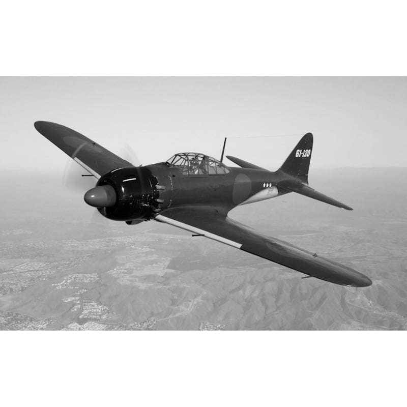 【7】プロジェクトA子　ポスター 絵画風 壁紙ポスター (はがせるシール式) ゼロ戦 零戦52型 A6M5