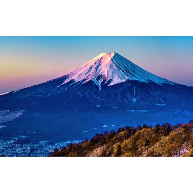 【少し訳あり】●朱色に染まる富士山●がんどうあつし自作ピエゾグラフ表面UVカット 少し訳あり○『朱色に染まる富士山』がんどうあつし自作デジタル