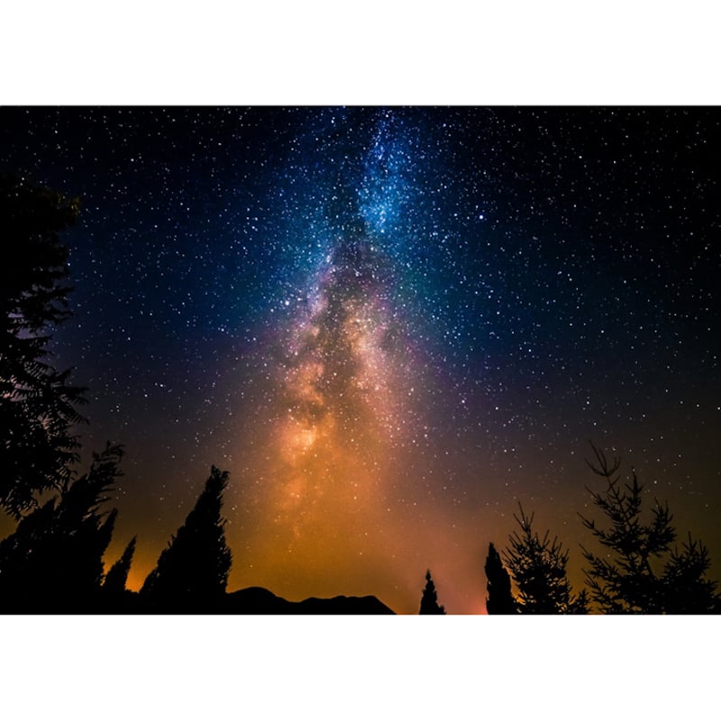 絵画風 壁紙ポスター (はがせるシール式) 天の川 ミルキーウェイ