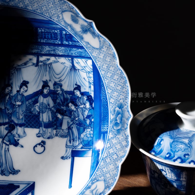 中国古代四大名著「紅楼夢」の宝玉摔玉急須承り(茶盤):伝統的 中国古代四大名著「紅楼夢」の宝玉摔玉急須承り(茶盤):伝統的