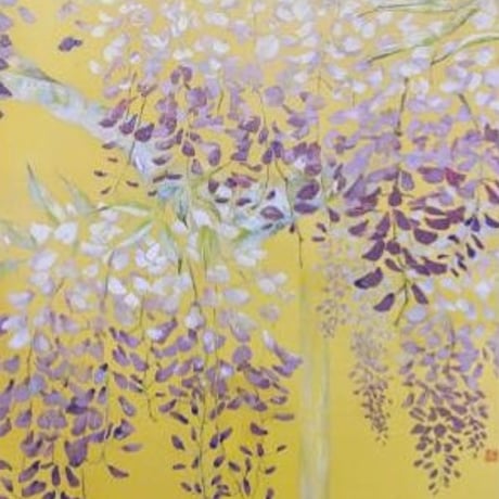藤の花に金糸雀色