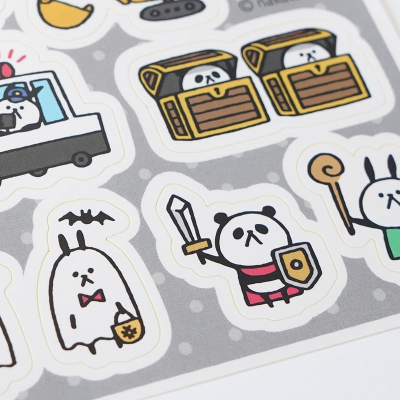 マルチシール（パンダとウサギ） | nakata bench STORE