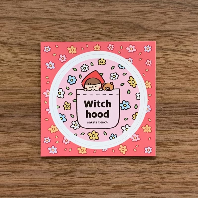 ステッカー（魔女ズキン） | nakata bench STORE