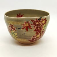 松灰紅葉抹茶碗