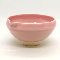 ピンク片口振分茶碗