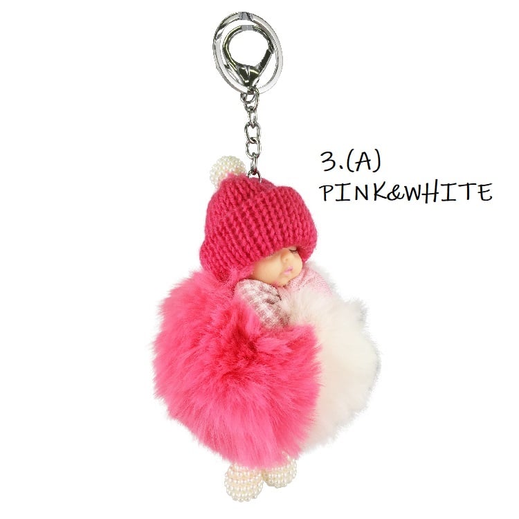 ふわふわピンクボンボンキーホルダー ふわふわピンクボンボンキーホルダー Amazon.co.jp: YideaHome キー