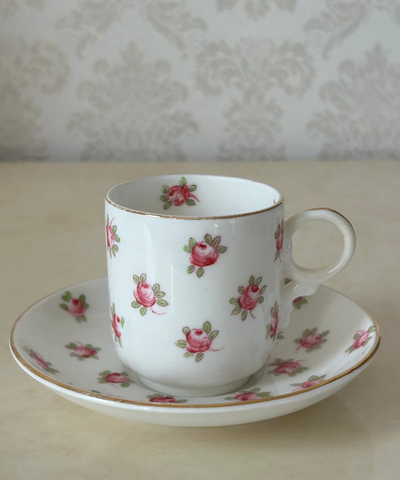 英国アンティーク HAMMERSLEY ハマースレイ カップ＆ソーサー Rose柄 