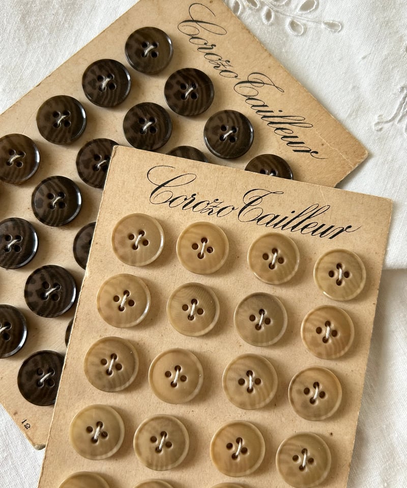 ✤フランスアンティークボタン台紙ミニチュアラベル紙モノジャンク