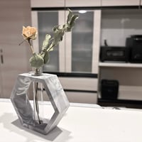 フラワーベース ロッカク マーブル