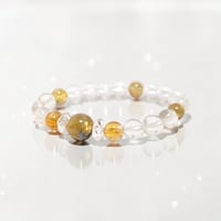 太陽ルチルクォーツ  デザインブレスレット