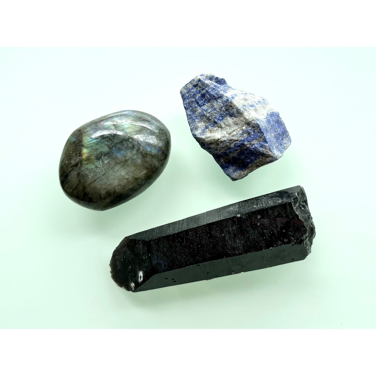 【希少】A5ランクラピスラズリ ♢モリオン ♢ラピスラズリ ♢ラブラドライト 【3個セット