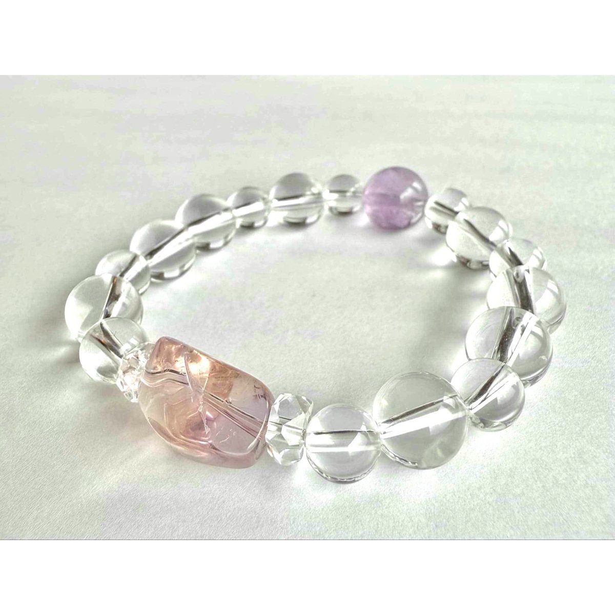 虹を宿す神秘の石 アイリスアメジスト浄化ブレスレット | WISTERIA-KYOKO