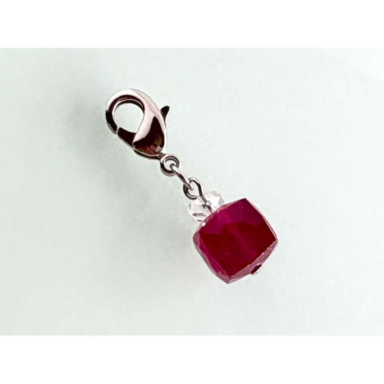 K18/K14WG スタ一ルビー ペンダント ロイヤルルビー