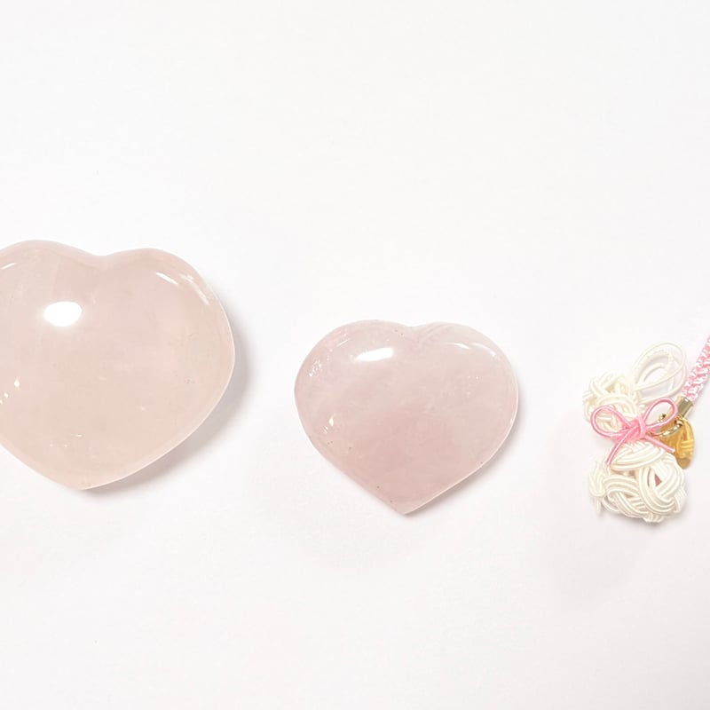 住吉大社 転写済み》マダガスカル産ローズクォーツ（ハート型