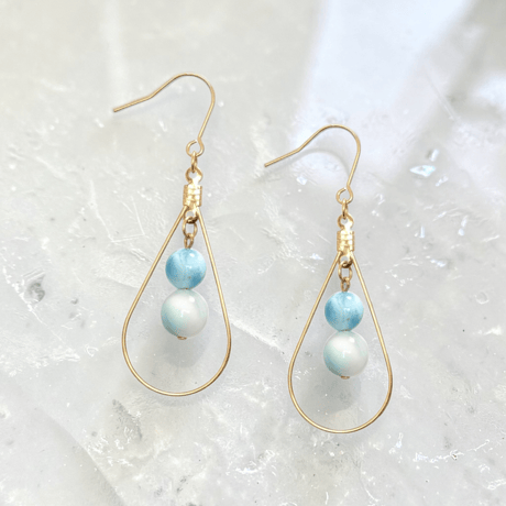 【ラリマー＆アイスラリマー】 ピアス