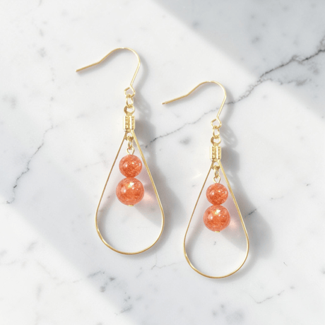 【サンストーン】 ピアス