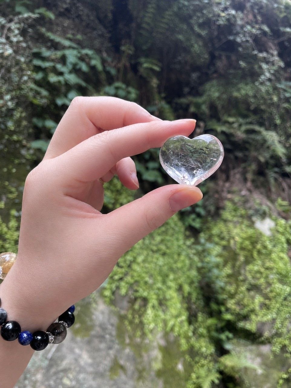 ♡ クォーツ ハート ♡ 【伊勢神宮転写石 ♡ お守り付き】 | WISTERIA