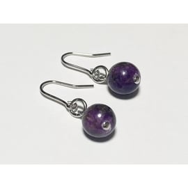 高品質❣️美しい希少石♡スギライトピアス