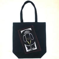 般若の能面 刺繍 キャンバストートバッグ (W) W30×H35×D10 [受注生産品 般若の能面 刺繍 キャンバストートバッグ (W) W30×H35×D10 [受注生産品