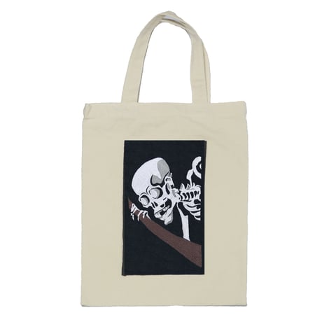 歌川国芳 「相馬の古内裏」のがしゃどくろ 一勇斎国芳 刺繍 ストートバッグ (M) W26×H33 [受注生産品]