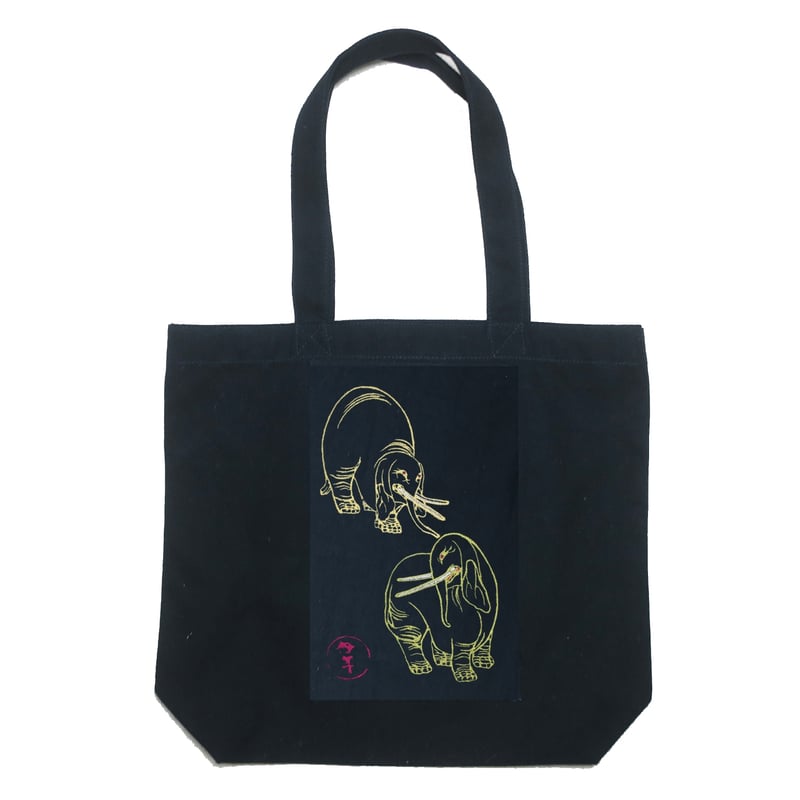 spica 黒地×白刺繍　稲穂　トートバッグ spica 黒地×白刺繍 稲穂 トートバッグ