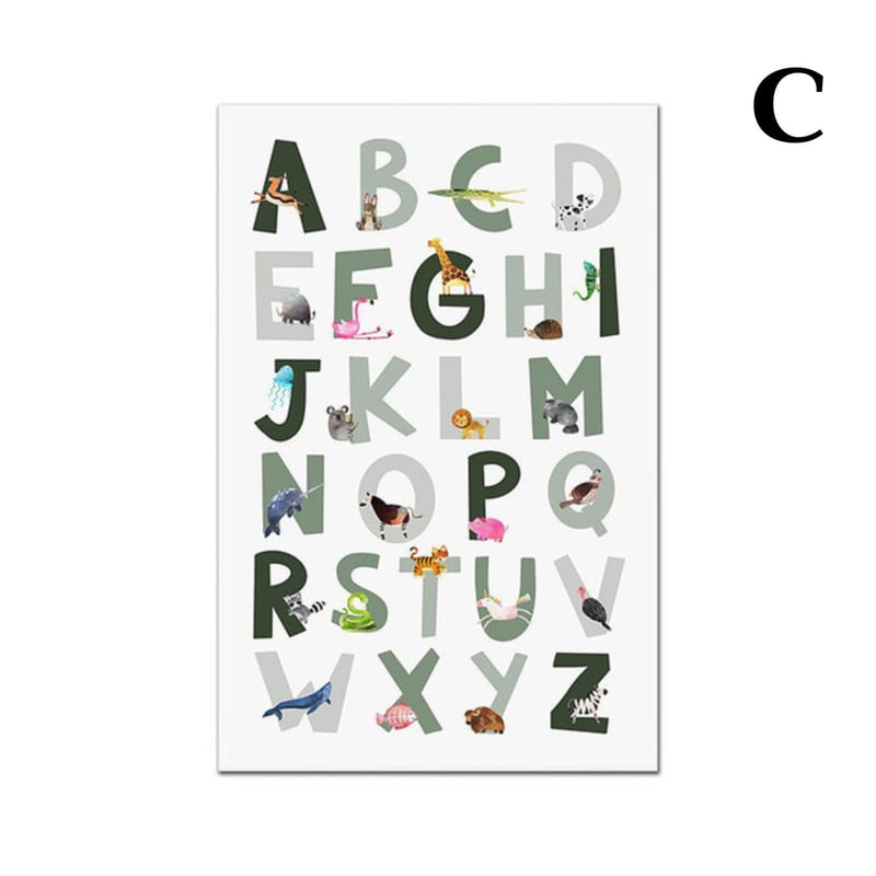 アルファベット デザイン アート ポスター 21×30cm A4 フレームなし