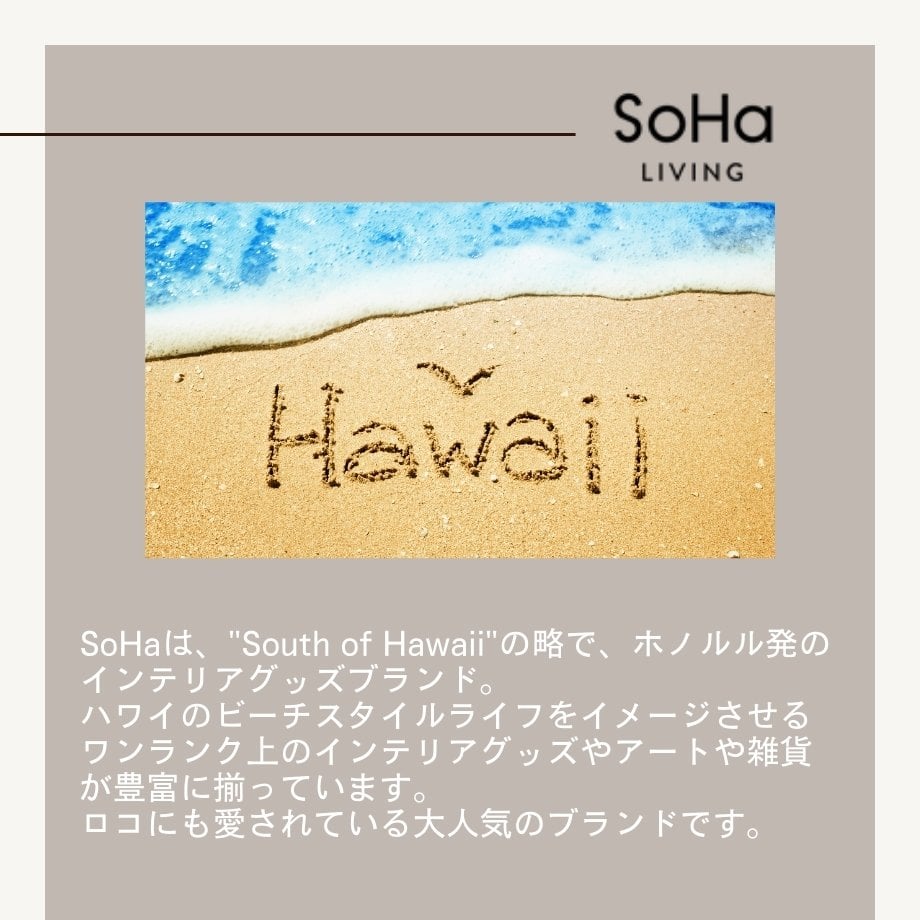 SoHa LIVING アロハ スクリプト ブラウン クッションカバー SoHa LIVING アロハ スクリプト ブラウン クッションカバー