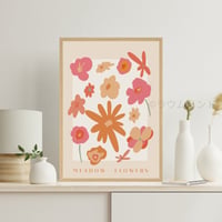 サラデママ 草原の花 アート ポスターMEADOW FLOWERS A4サイズ 21×30cm フレーム別売
